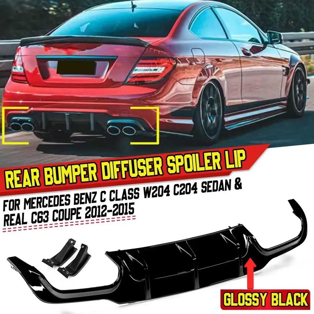 W204 Rear Bumper Diffuser Lip Rear Bumper Protector For Mercedes For ...