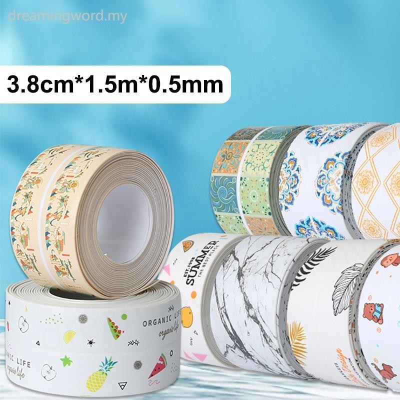 New Printed PVC Waterproof and Mildew-proof Wall Stickers Toilet Beauty ...