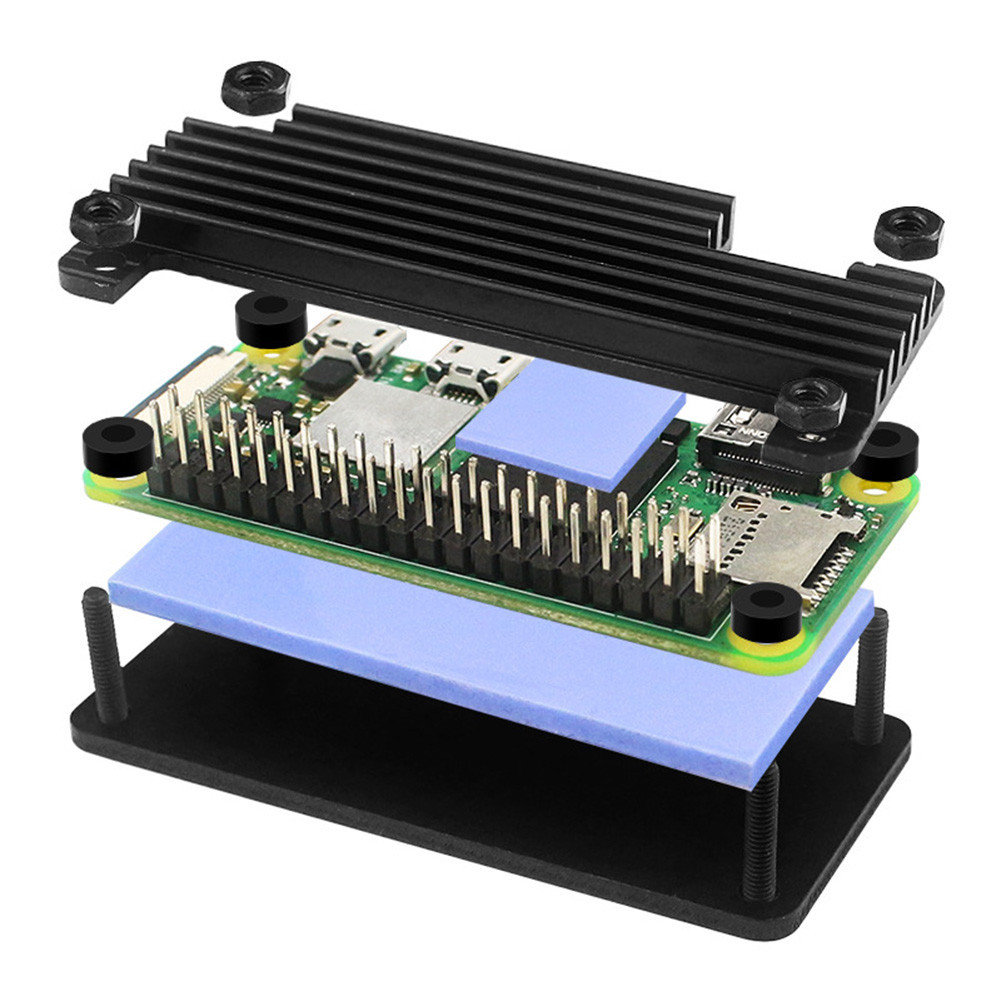 Rain For Raspberry Pi Zero 2W Aluminum Shell Kit Cooling Enclosure w ...