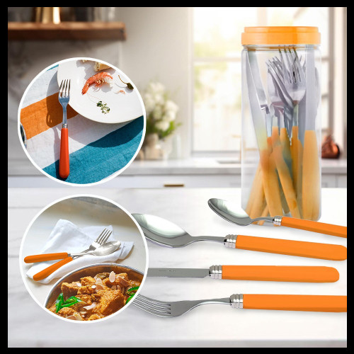 Kitchen Cutlery Set with Spoon, Fork, and Knife - Dining Table Utensils ...