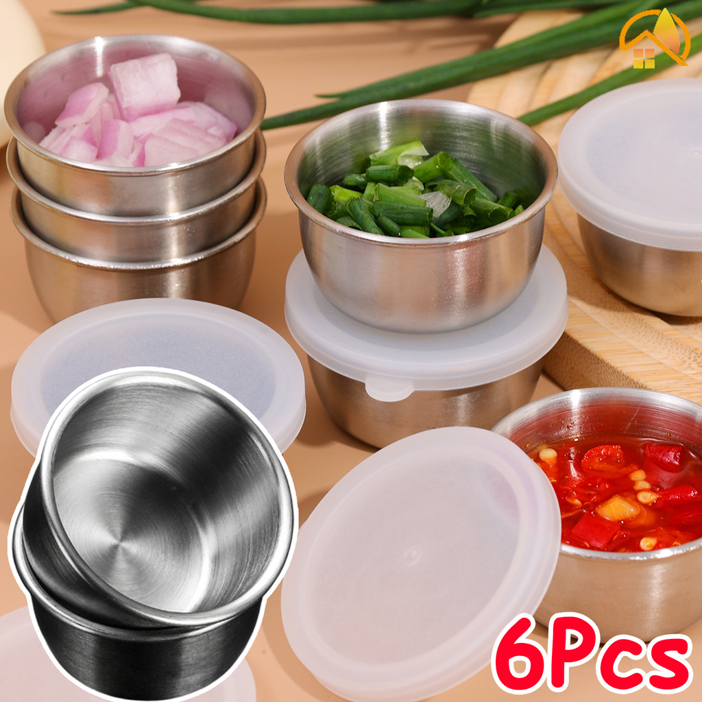 Durable Stainless Steel Sauce Packaging Bowl - Dust Proof Spice Storage ...