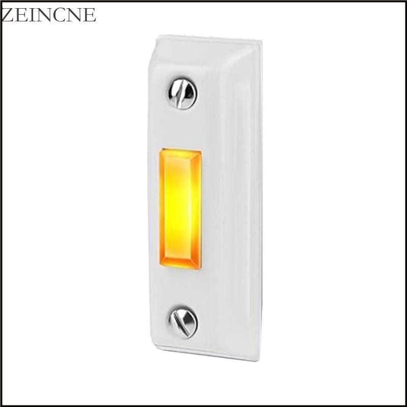 Zein Lighted Doorbell Push Button Wire Sturdy Plastic Wall Mounted ...