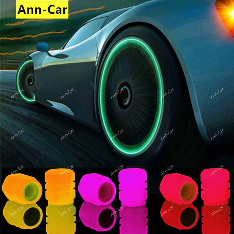 12 Pack Fluorescent Car Tire Valve Caps, Universal Luminous Car Tire Valve Stem Caps Car Dust Cap For Car Suv Motorcycle Truck 76029657