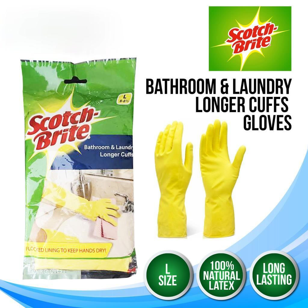 3M Scotch Brite Bathroom & Laundry Gloves (1 Pc/Pack) 3M™ Scotch-Brite ...