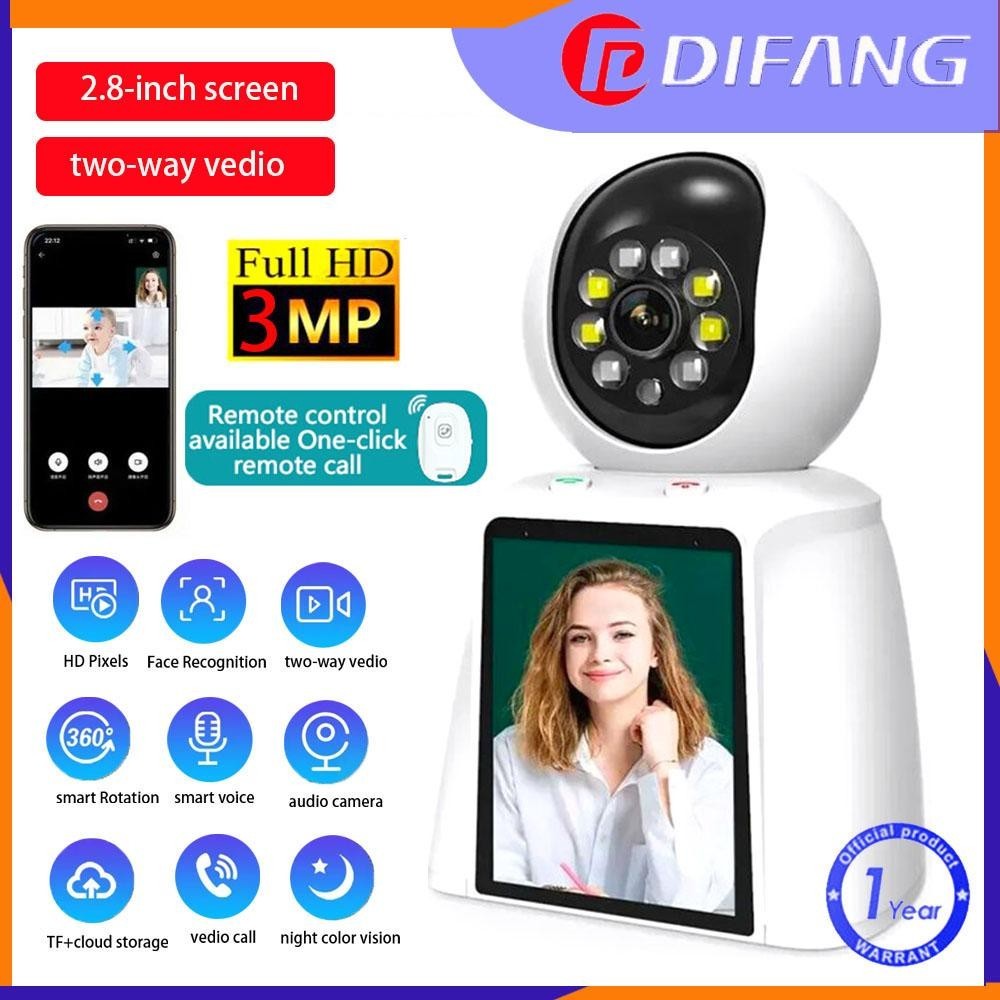 Smart CCTV Camera WiFi With Screen 5MP Video Two-Ways 2.8 In IPS Screen ...