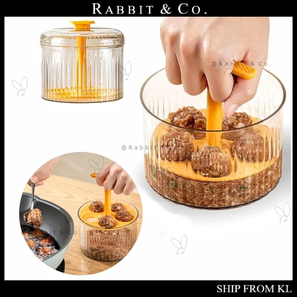 R&C Creative Meat Baller Maker with Container Meatball Making Tool DIY ...