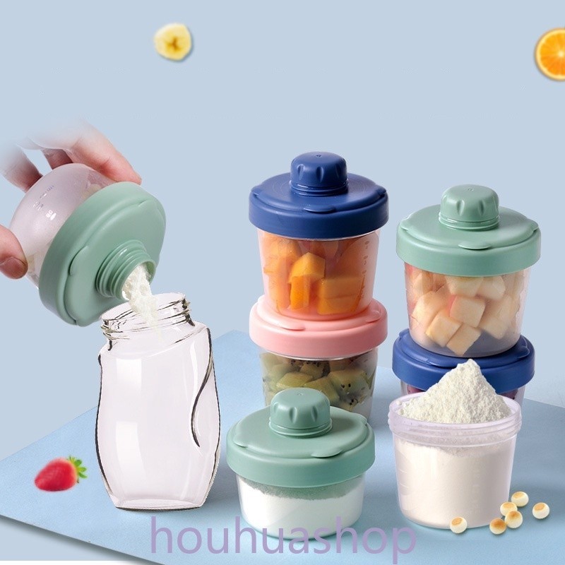 3-layer portable infant formula dispenser container breast milk food ...