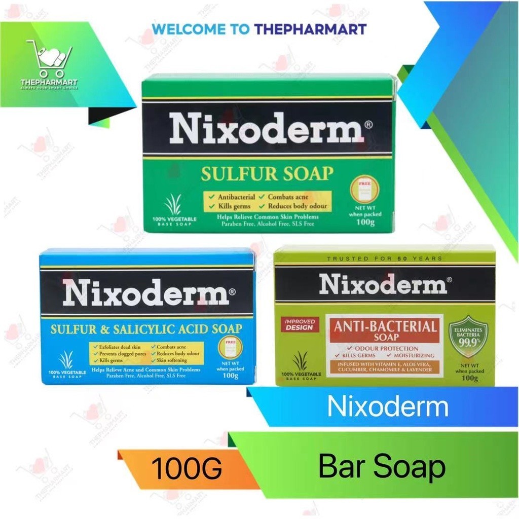 Nixoderm Sulfur Soap for Eczema, Acne Nixoderm AntiBacterial Soap
