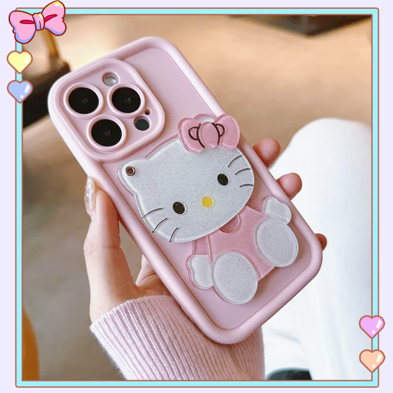 Sanrio Hello Kitty Kawaii Makeup Mirror Phone Case for Huawei P70 Ultra ...