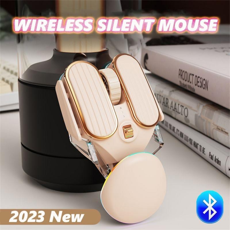 RYRA Bluetooth Wireless Mute Mouse RGB Rechargeable Mouse For Macbook ...