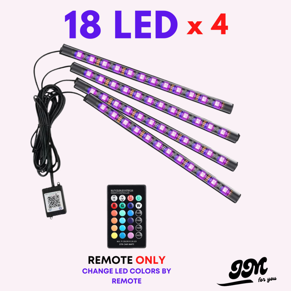EXORA LED FOOT LIGHT RGB Floor Ambient Light Lampu Kaki Kereta Interior ...