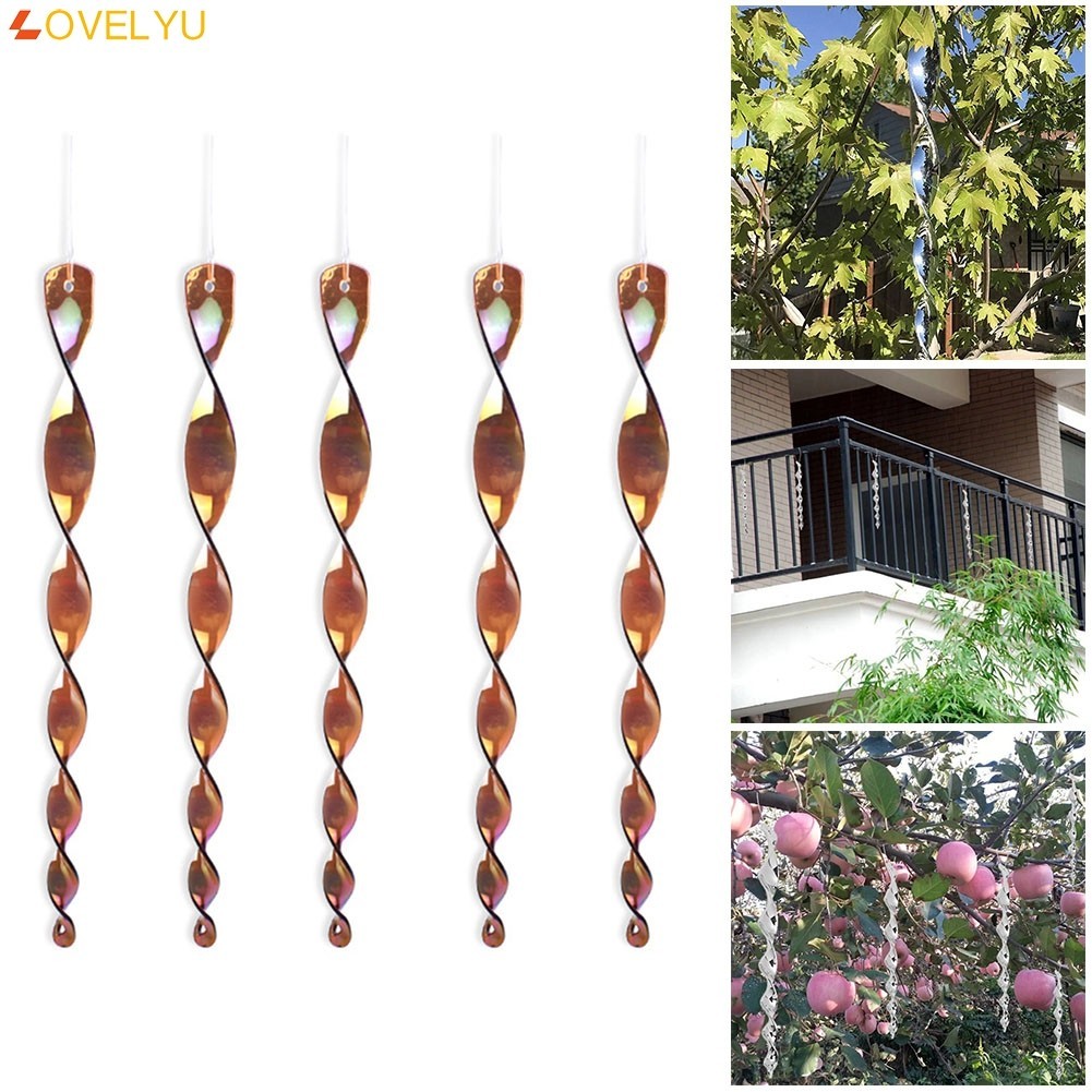 LOVELYU| 10x Bird Repellent Rotating Rod Reflective Spiral Deterrent ...