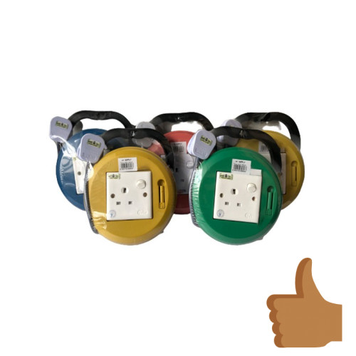 Round Box Extension Socket with 12 Yard 12 Meter Wire Cable - SIRIM ...