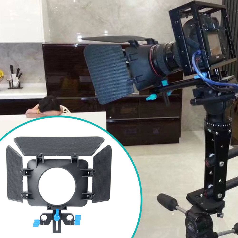 M1 Matte Box Camera Shade for 15mm Rail Rod Follow Focus Rig Cage ...