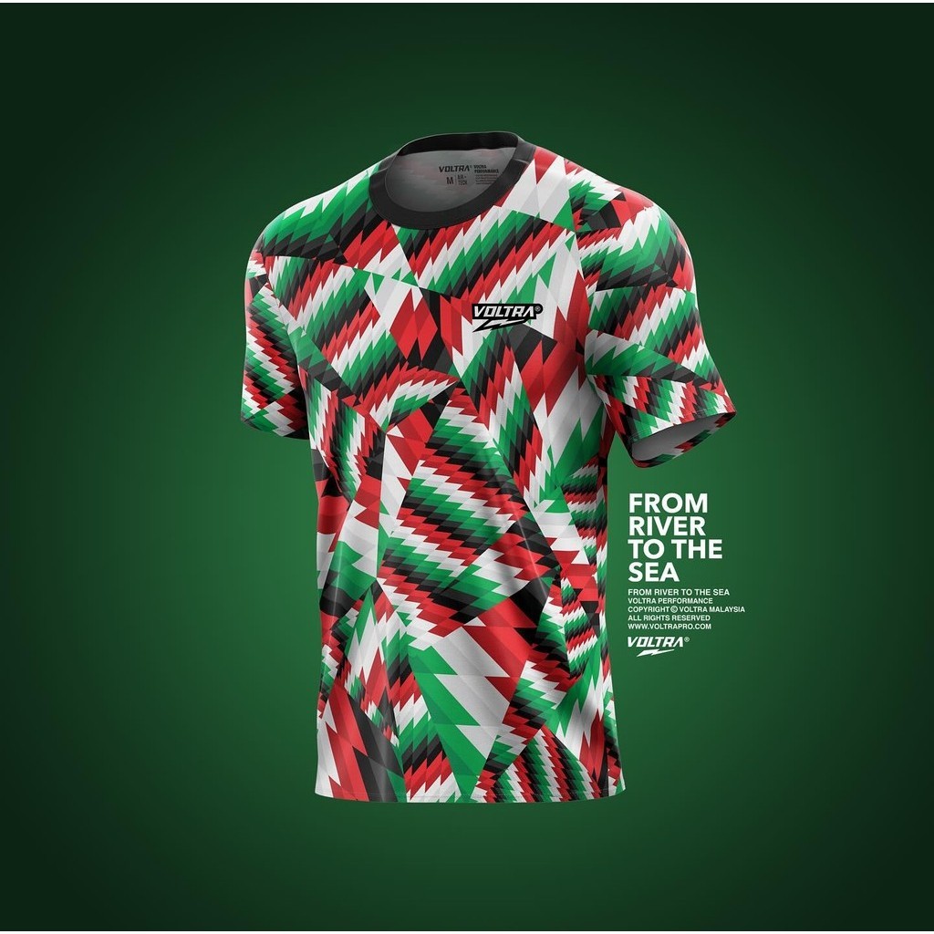 VOLTRA HALILINTAR FRAGMENT PALESTINE JERSEY | Shopee Malaysia