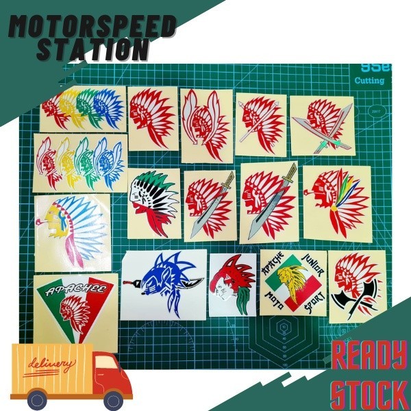 STICKER Apachee CUTTING REFLECTIVE PANTUL Stiker Motor | Shopee Malaysia