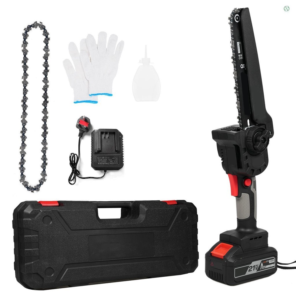 Mini Chainsaw Cordless 8 Inch Handheld Portable Electric Chainsaw with ...