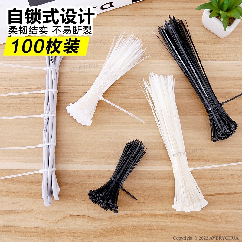 600 Pcs Cable Zip Ties Assorted Sizes - 4,6,8,10,12 Inch Black Nylon Wire Ties