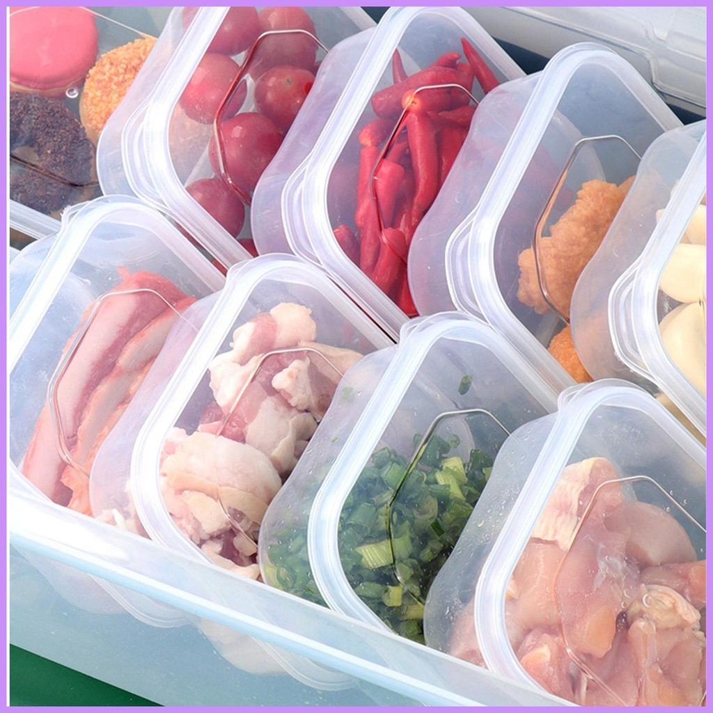 Refrigerator Food Storage Containers Clear Stackable Refrigerator Bins ...