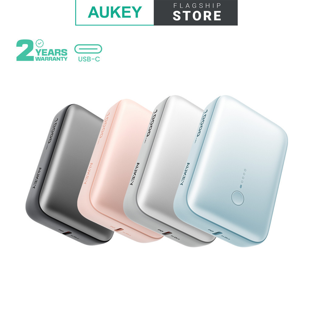 Aukey PB-Y55 20W USB C PD & USB QC3.0 SCP 10000mAH Mini Power Bank ...