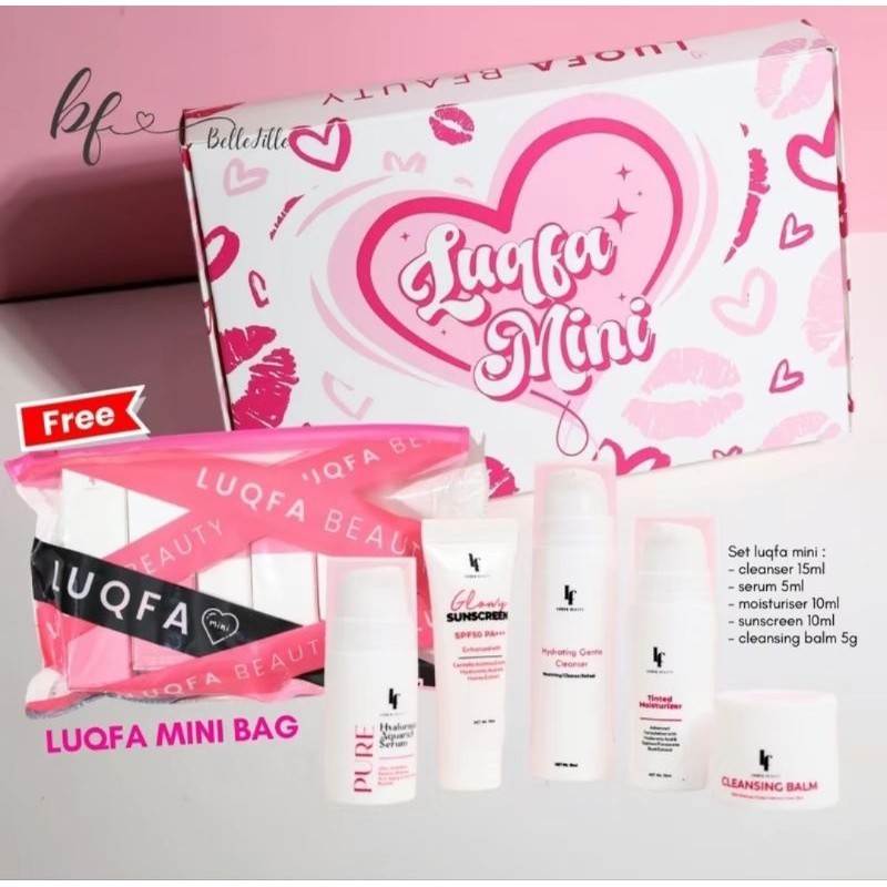 LUQFA BEAUTY TRIAL KIT ROUTINE SKINCARE 5 in 1 (CLEANSER, SERUM ...