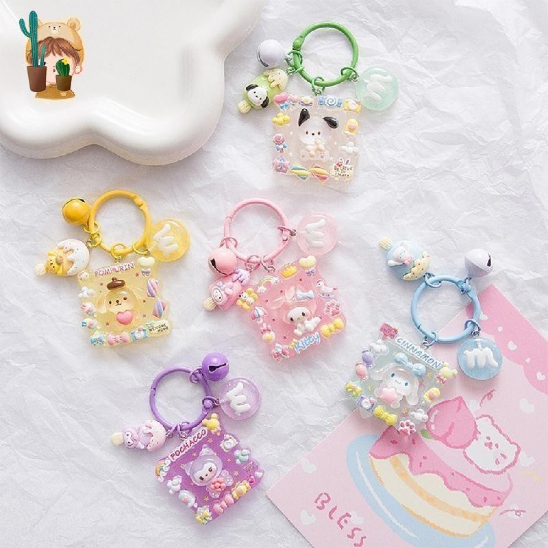 Sanrio Hello Kitty Key Chain Cartoon Anime Cute Cinnamoroll Kuromi My ...