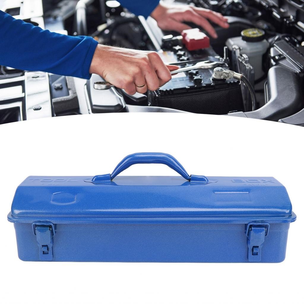 SHINEOFI Compact Metal Toolbox – Portable Small Parts Organizer With Secure Latch, Ideal For Workshop, Garage, Or On-the-Go