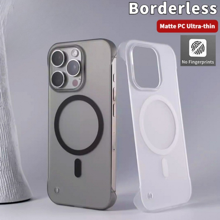 Borderless Matte Ultra-Thin Clear Magnetic Casing For iPhone 17 16 15 ...
