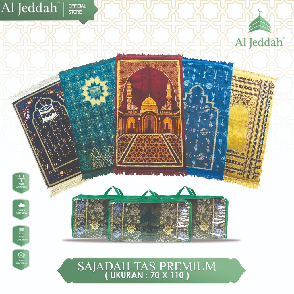 AL JEDDAH Premium Thick Foam Prayer Rug 70x110 | Original Turkish ...