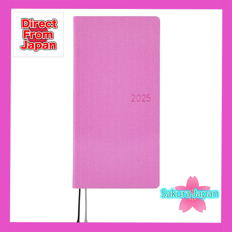 Hobonichi Techo 2025 Weeks [Inglés/tamaño alto y delgado/inicio de enero/planificador] Bow & Tie: Sushi