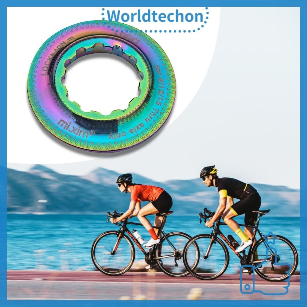 ღ Worldtechon ღ Bicycle Centerlock Disc Brake Rotor Lockring Aluminum 