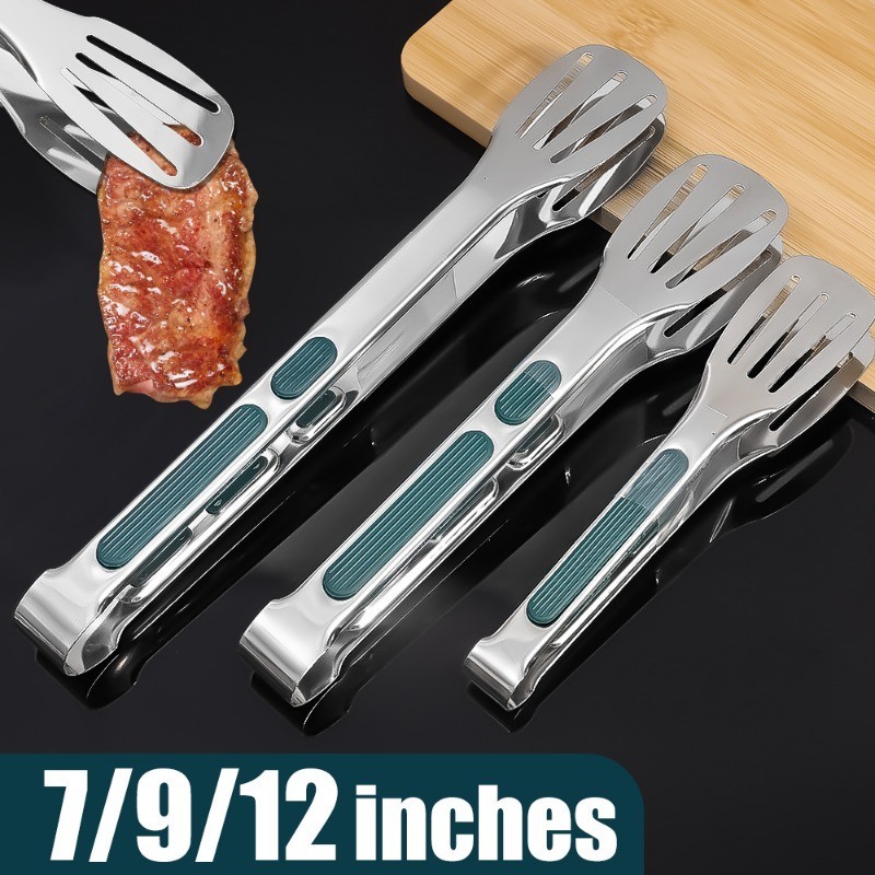 7/9/12inch Stainless Steel Food Tong - Food Clip - for Cooking BBQ ...
