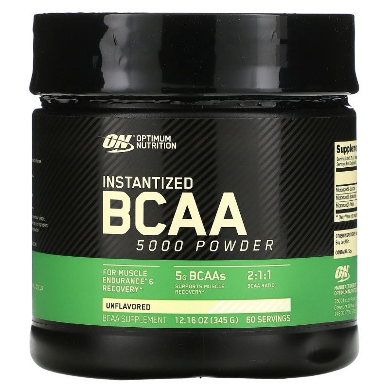 Optimum Nutrition, Instantized BCAA 5000 Powder, Unflavored, 12.16 oz ...