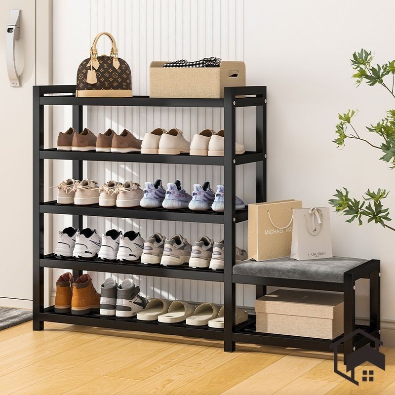 Shoe Rack Multi-Layer Shoe Changing Stool Multi-Layer Home Door Can Sit ...