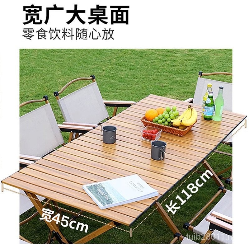 Outdoor Table Chair Manufacturer Folding Table Aluminum Alloy Egg Roll
