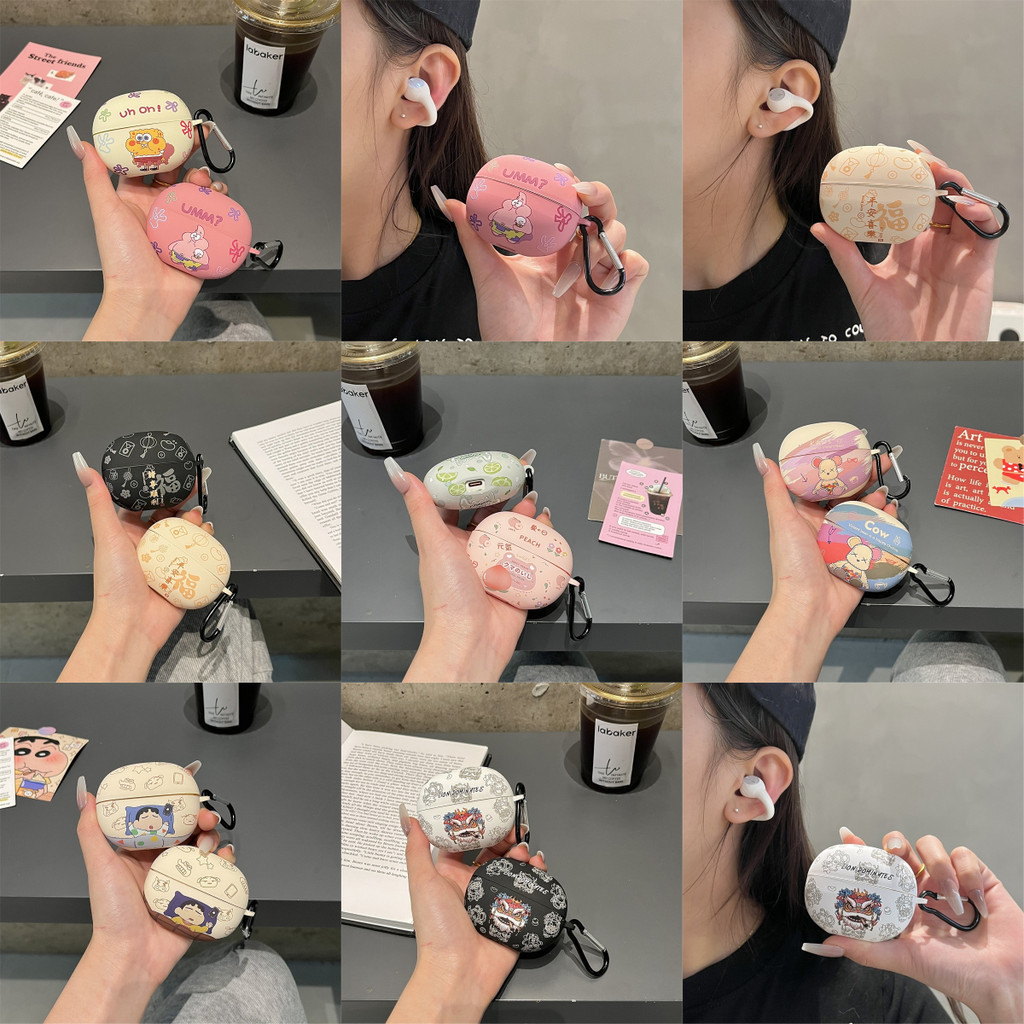 For Baseus AirGo AS01 Earphone Case Cute water stickers with delicate ...