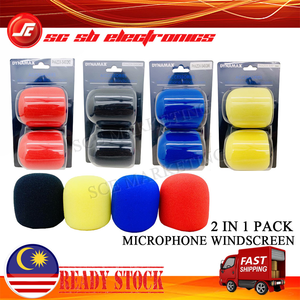 DYNAMAX S40 MICROPHONE WINDSCREEN MIC COVER MIC SPONGE 2 IN 1 SET ...