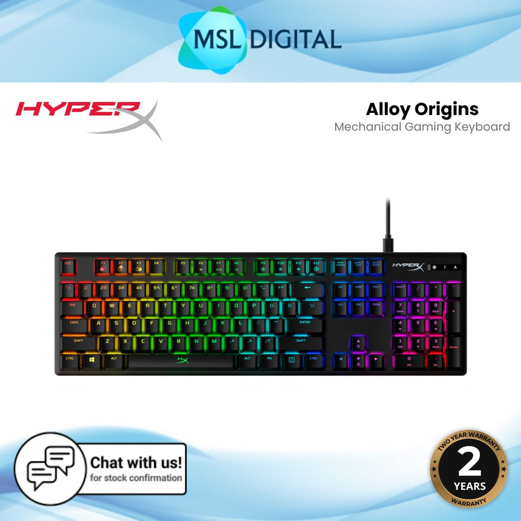 HyperX Alloy Origins - Mechanical Gaming Keyboard | US Layout | Red ...