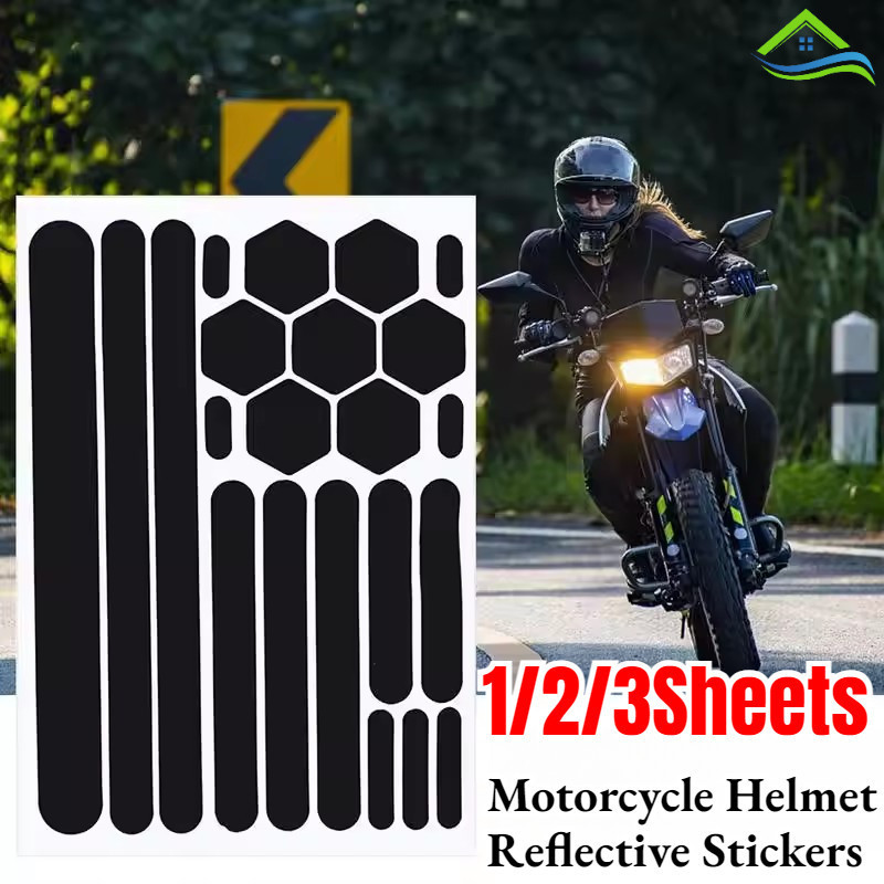PVC Reflective Warning Stickers - Rainproof Motorcycle Helmet ...