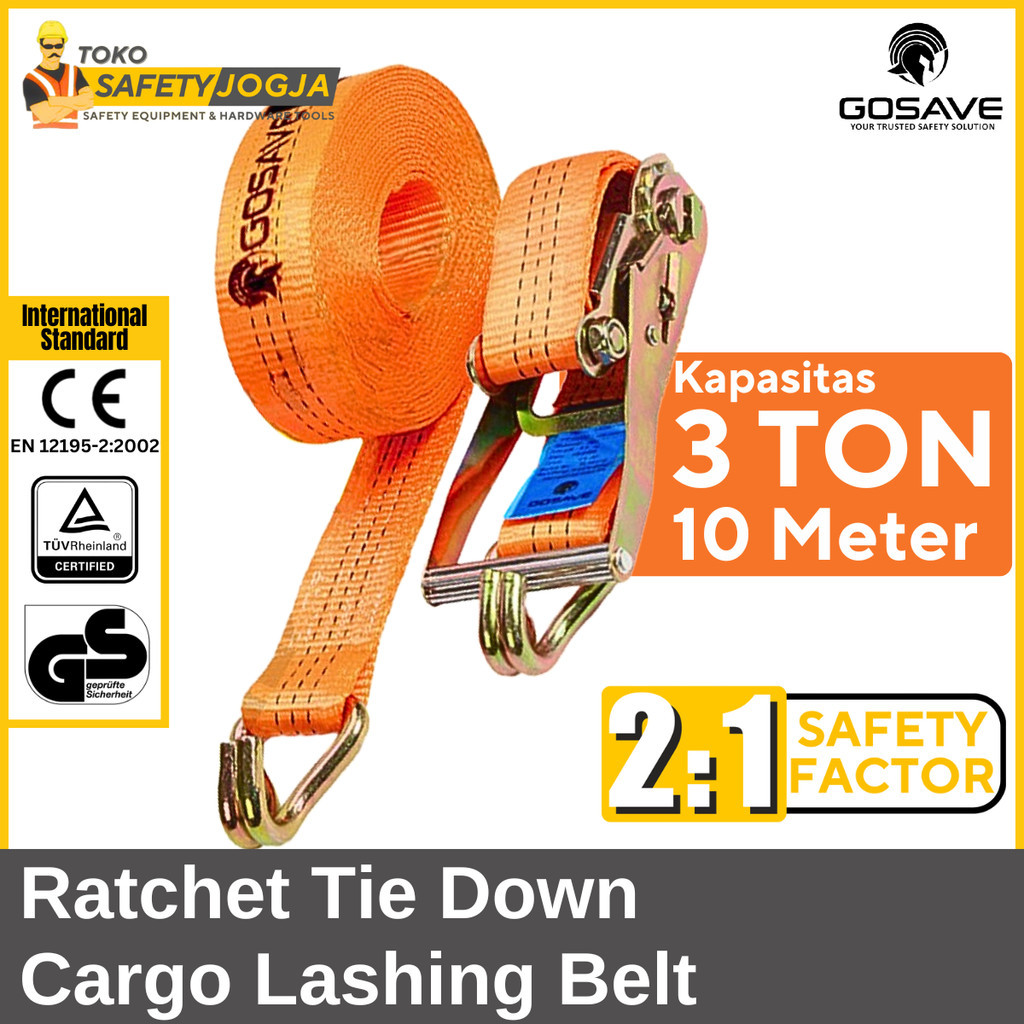 Cargo Lashing 3ton x 10m Webbing Cargo Belt Rachet Tie Down Trackbelt ...