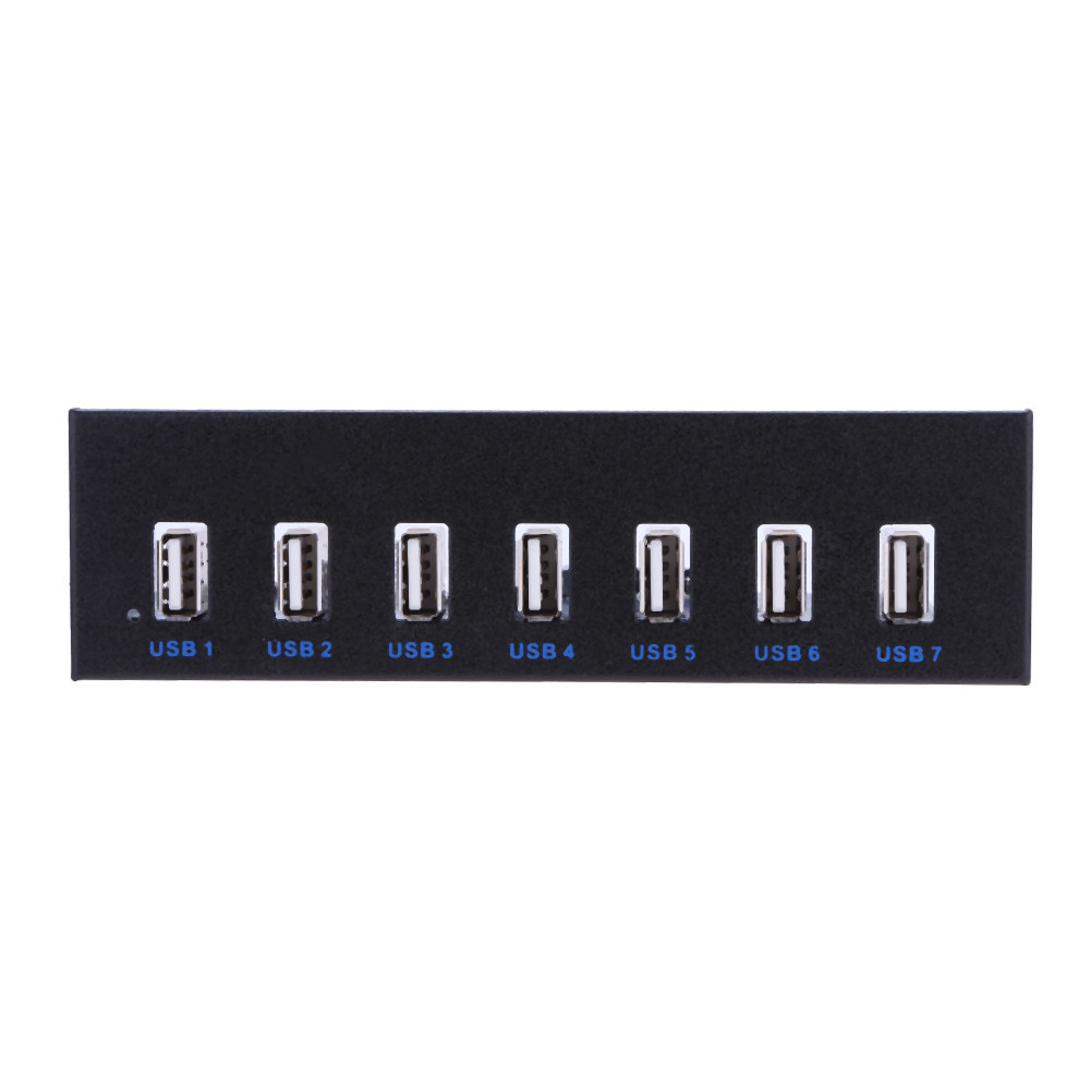 [ElectronicMall01.my] Front Panel PC 9 Pin to 7 Ports USB 2.0 HUB 5.25 ...