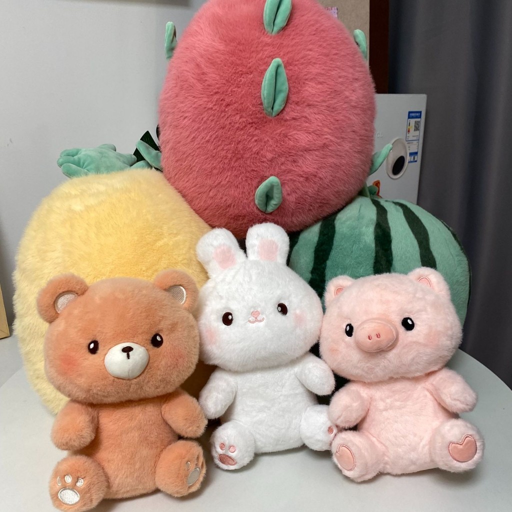 Xiaohongshu same style Pitaya Rabbit Plush Toy Watermelon Pig Pineapple ...