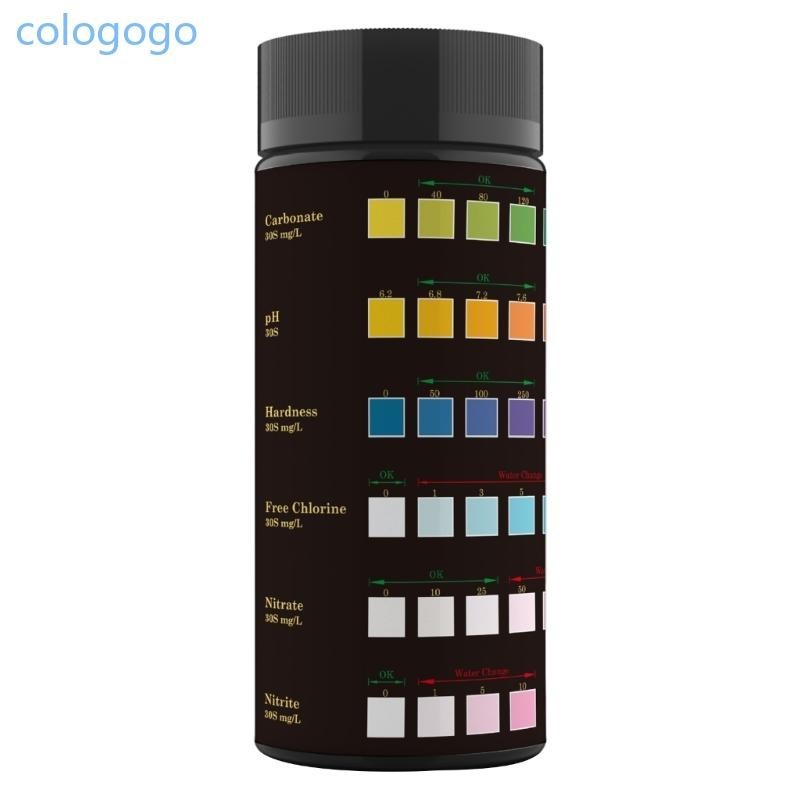 COLO Fish Tank Test Strips for Variety of Water Parameters 6 in1