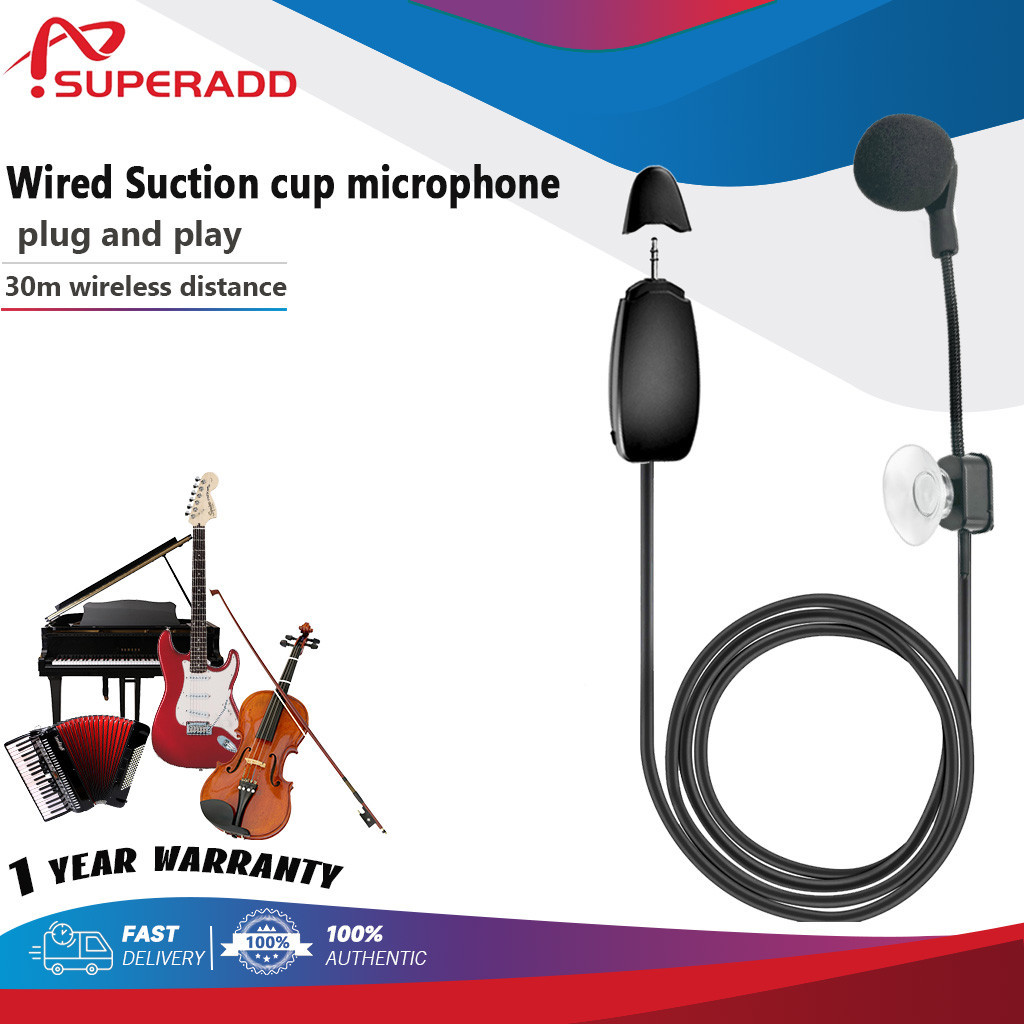 COD wired microphone Suction Cup Tempel alat musik 6m cable length ...