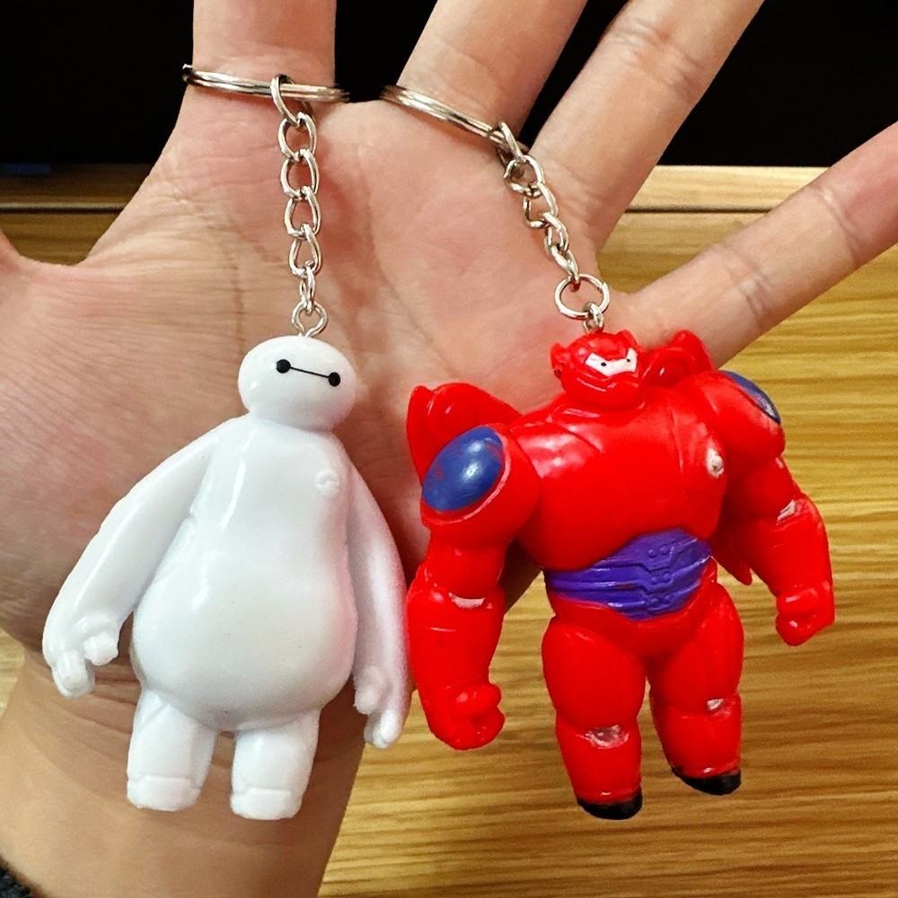 6cm Disney Anime Big Hero 6 Baymax Keychain Cartoon Cute Baymax Pendant Keyrings for Boy Girl Backpack Accessories Car Key Holder JZUC Shopee Malaysia