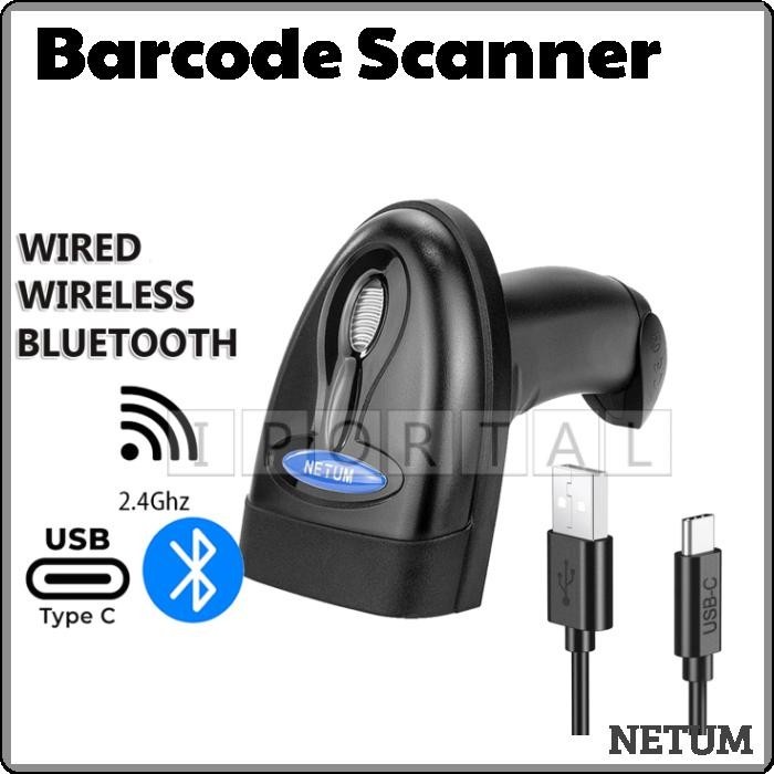 NETUM Bluetooth 2D Barcode Scanner, 3-in-1 Small Portable QR Bar Code Reader Aut