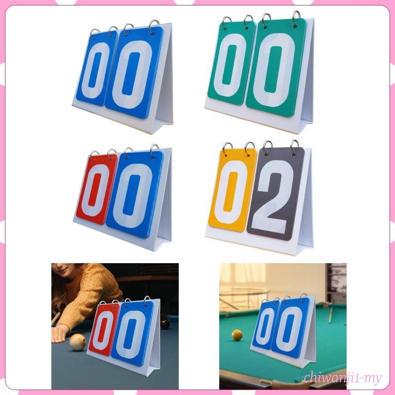 Jadeshay Scoreboard,Sports Scoreboard Portable 4 Digits Score Board Tabletop Score Flipper Score Counter For Table Tennis Basketball Sports Competition