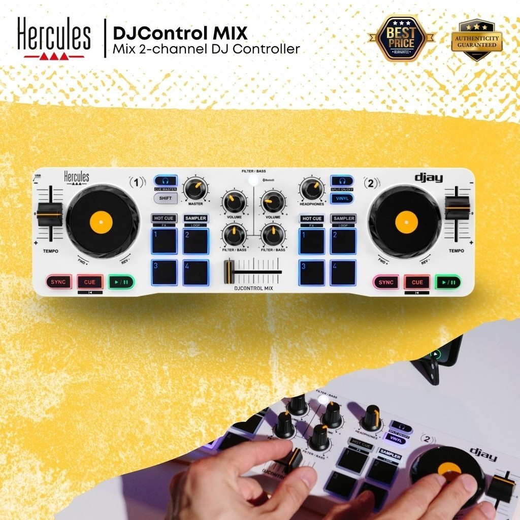 Hercules DJ DJControl Mix 2-channel DJ Controller for iOS and Android ...