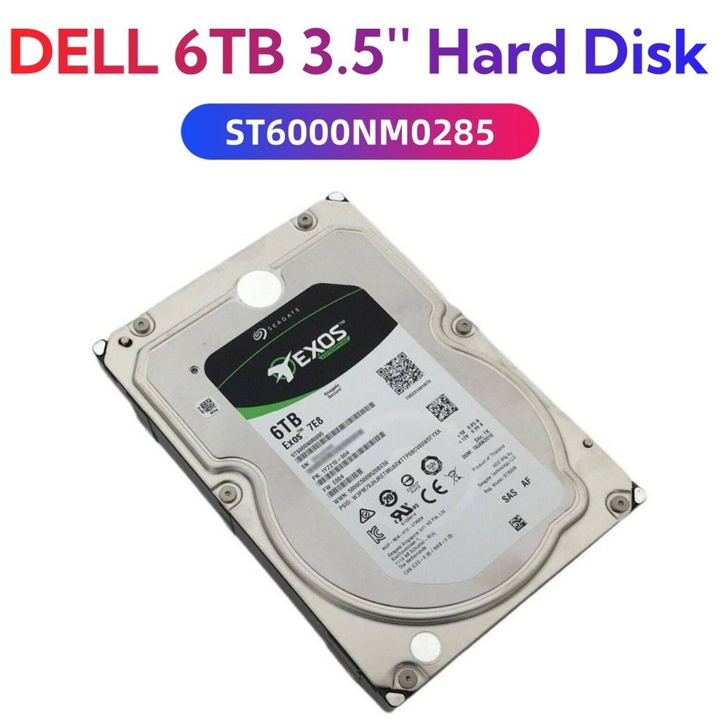 FOR SERVER ST6000NM0285 Seagate Exos 7E8 6TB 7.2K RPM SAS-12GB/S Hard ...