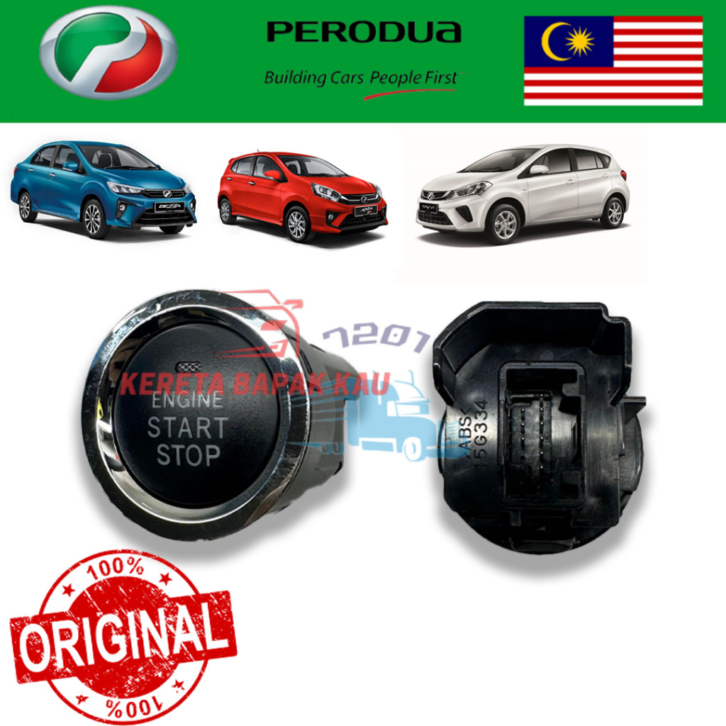 ORIGINAL ENGINE PUSH START SWITCH BUTTON AXIA BEZZA ARUZ MYVI D20N MYVI ...